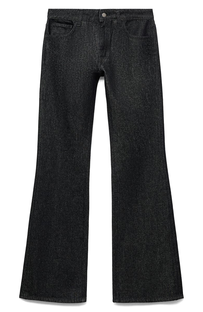 MANGO Low Rise Straight Leg Jeans, Main, color, Black
