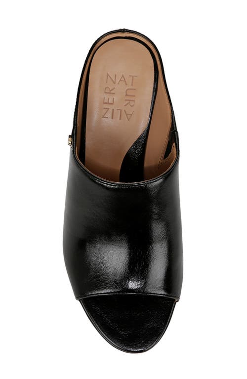 Naturalizer Imogen Slide Sandal In Black Faux Leather