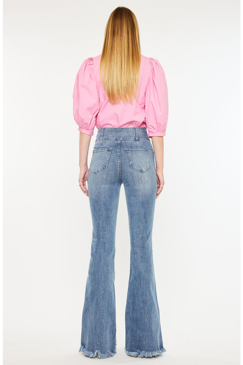 Miranda Ultra High Rise Flare Jeans, Alternate, color, Medium Wash