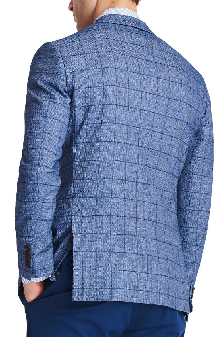 Jetsetter Slim Fit Stretch Wool Blazer, Alternate, color, BLUE WINDOWPANE