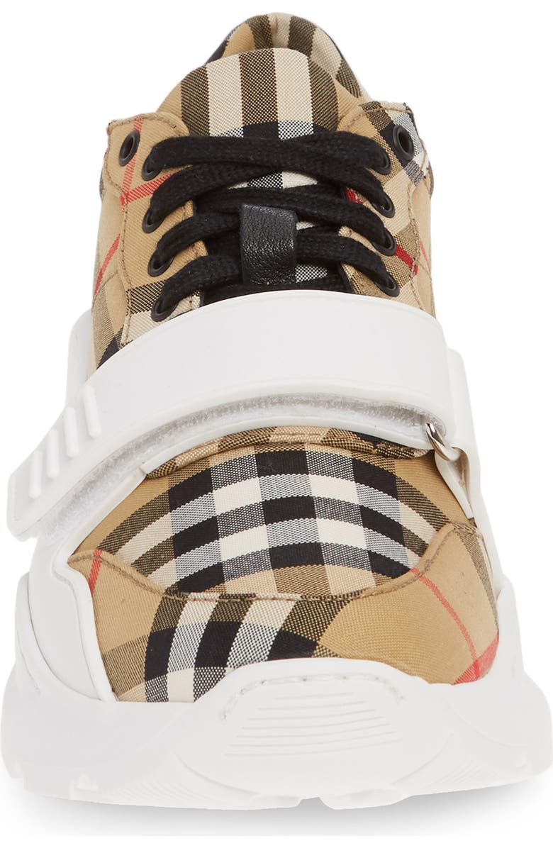 Burberry Regis Check Lace-Up Sneaker, Alternate, color,