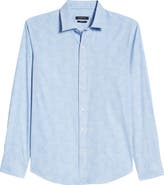 Bugatchi Shaped Fit Button-Up Performance Shirt