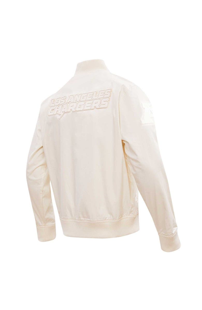 PRO STANDARD Men's Pro Standard Cream Los Angeles Chargers Neutral Full-Zip Jacket, Alternate, color, Cream