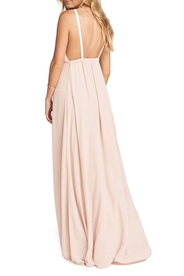 Amanda Blouson Gown, Alternate, color, DUSTY BLUSH CRISP