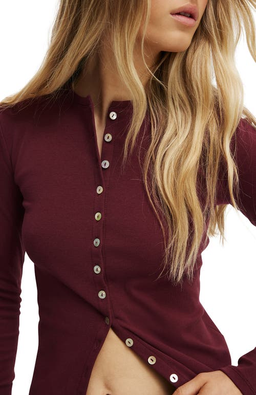 Cotton On Bailey Button Detail Cardi In Red