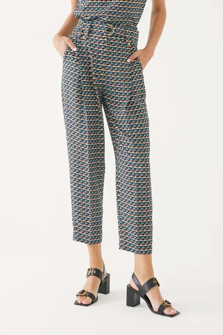 Mixed Print Ankle Length Pants, Alternate, color, MULTICOLOR