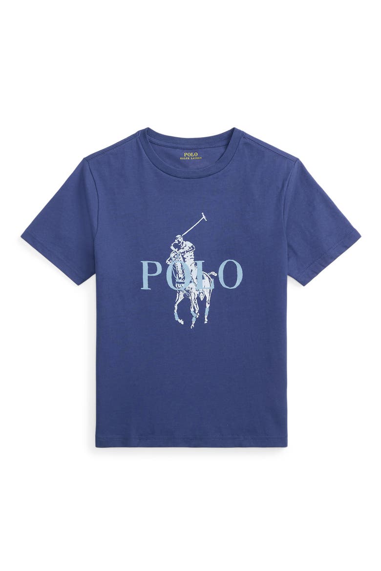 Polo Ralph Lauren Tシャツ ネイビー キッズXL 新品 Polo Ralph Lauren Kids' Big Pony Logo Cotton Graphic T-Shirt (Men