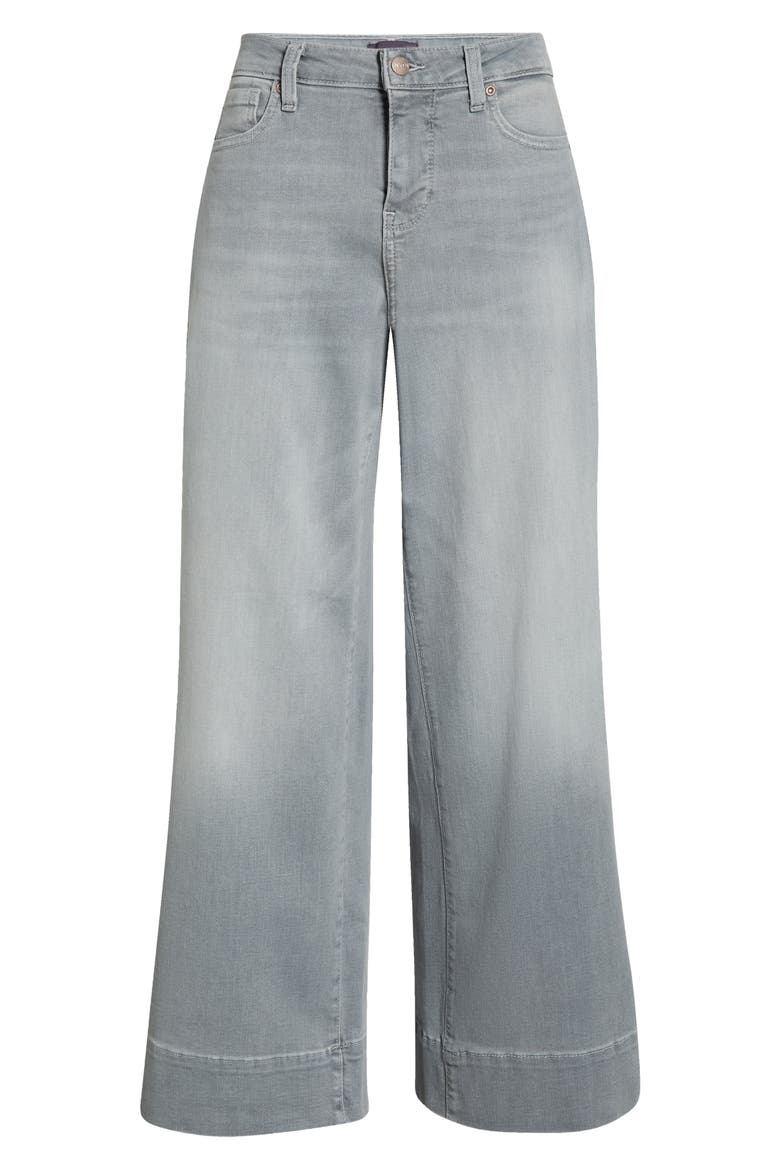 Teresa Wide Leg Jeans, Alternate, color, SILVER EIFFEL