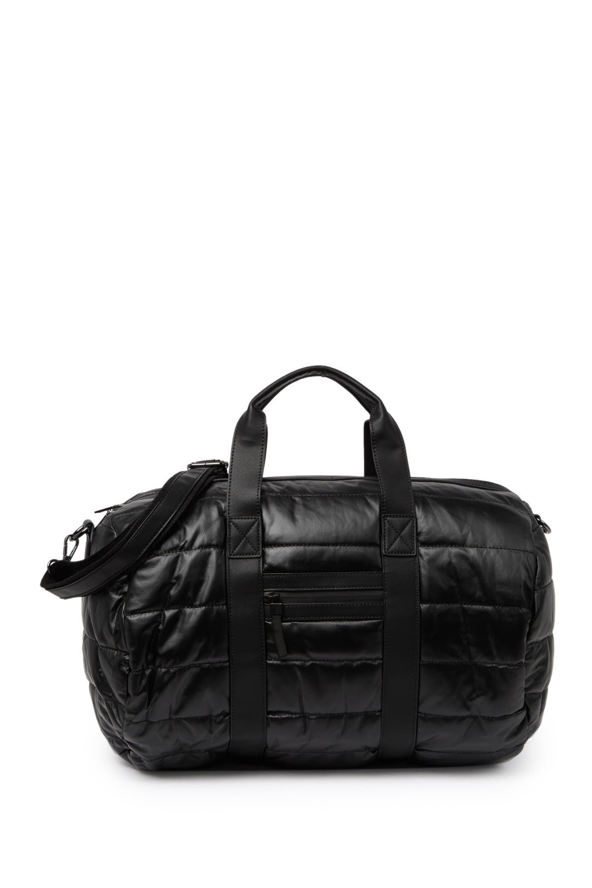 URBAN EXPRESSIONS HANDBAGS Metallic Quilted Puffer Duffle Bag, Main, color, 