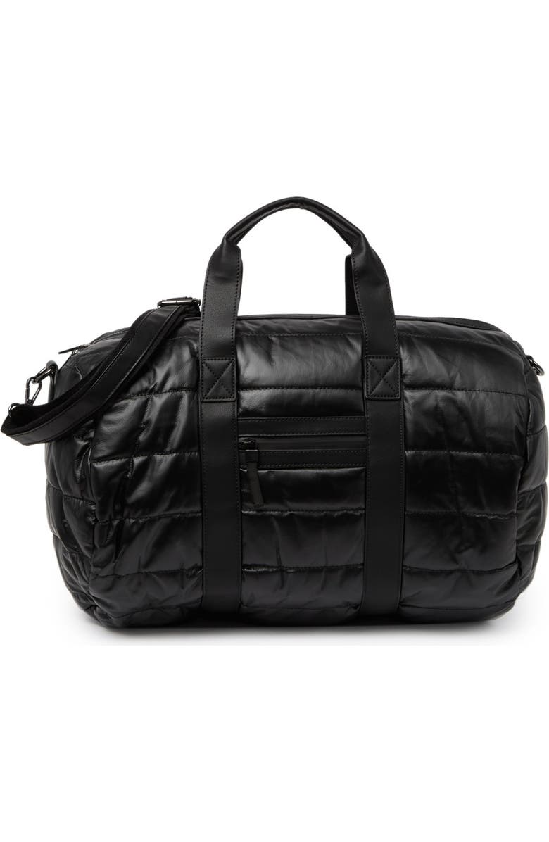 URBAN EXPRESSIONS HANDBAGS Metallic Quilted Puffer Duffle Bag, Main, color,