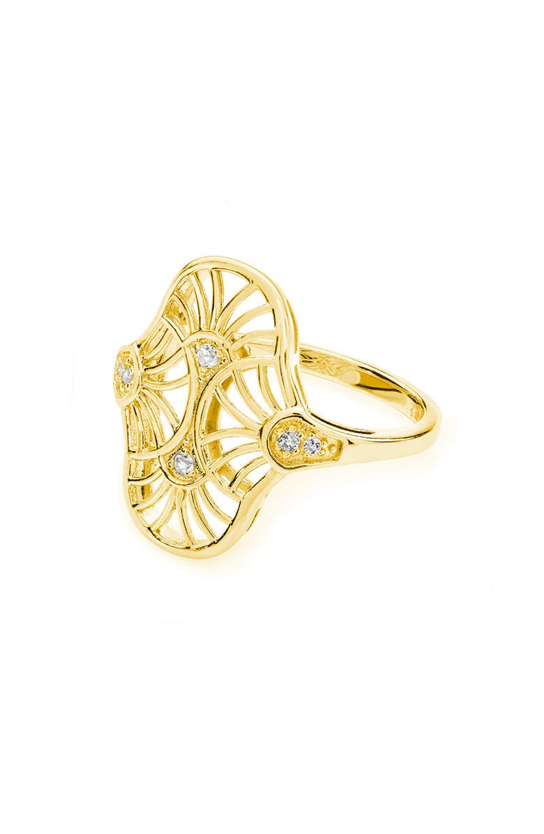 Lucy Quartermaine Art Deco Oval Ring, Main, color, Gold