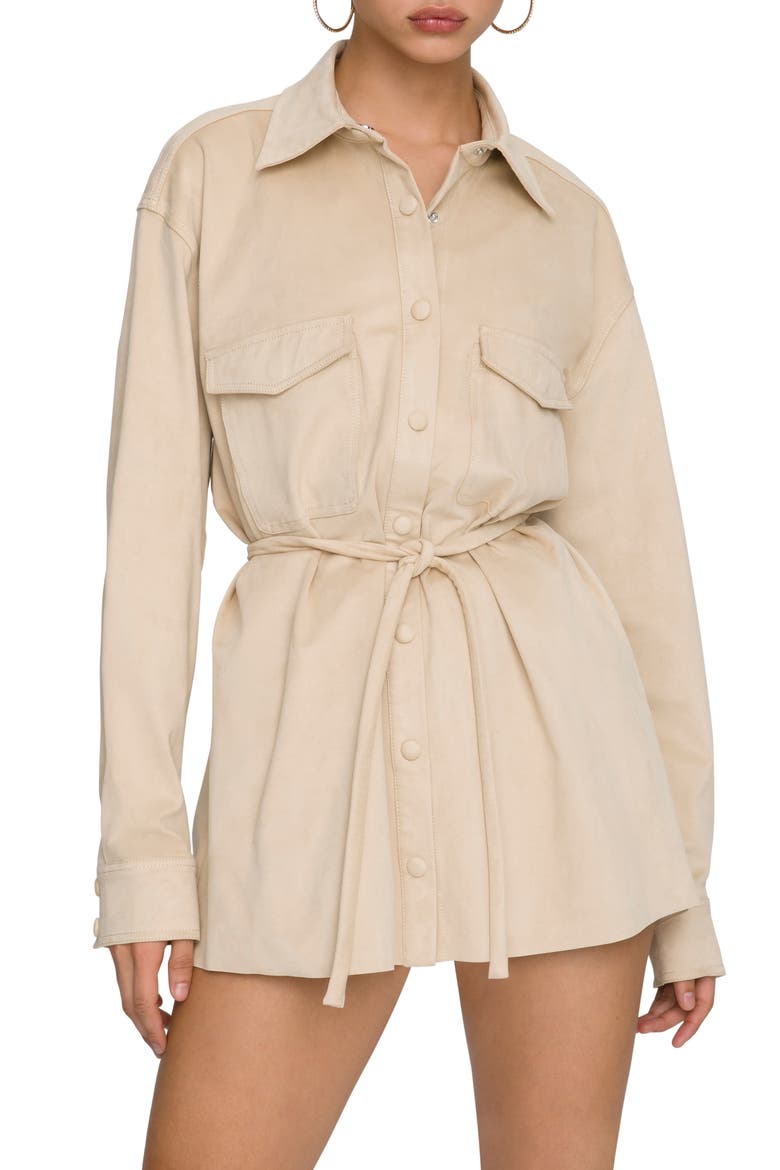 Belted Shirt Jacket, Main, color, TAUPE001