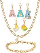 Care Bears Charm Bracelet and Necklace with 5 Interchangeable Charms