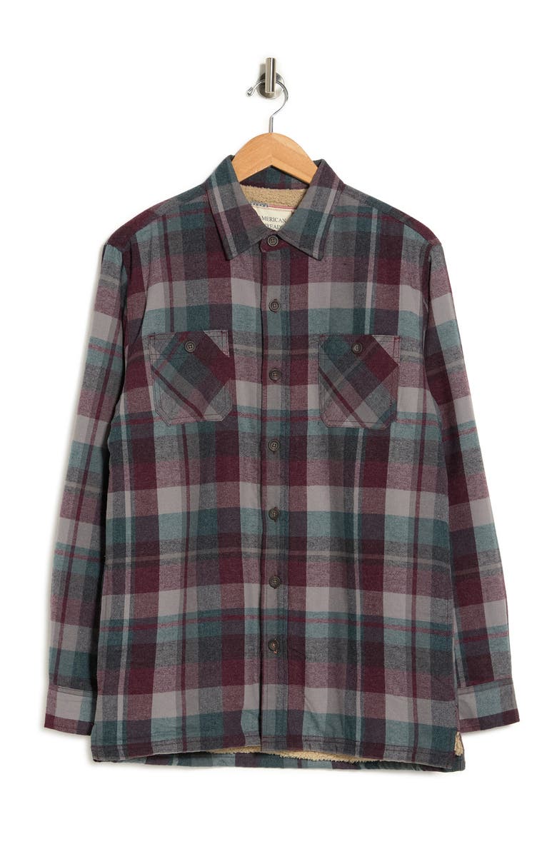 Weatherproof<sup>®</sup> Plaid Print Faux Fur Lined Shirt Jacket, Alternate, color,