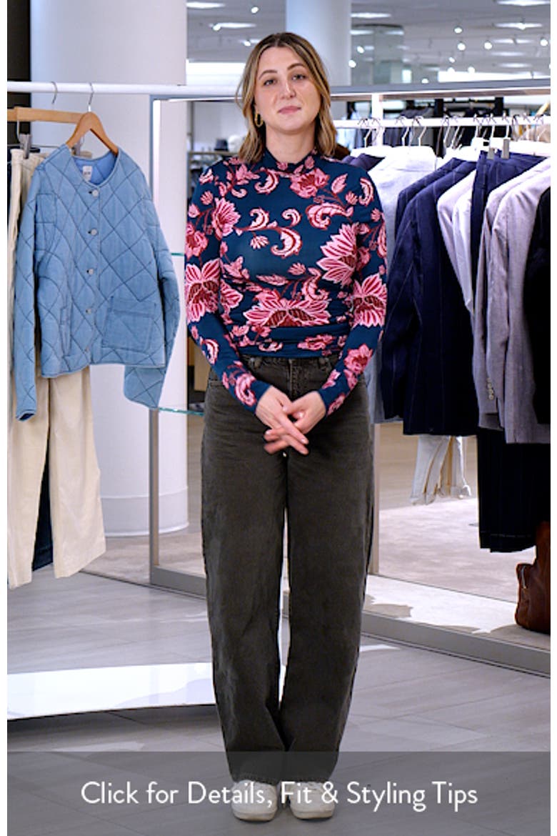 Flower Delicacy Ruched Jersey Top video