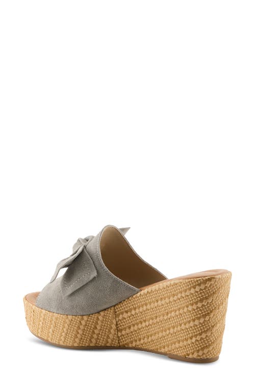 Spring Step Ellyn Wedge Sandal In Gray