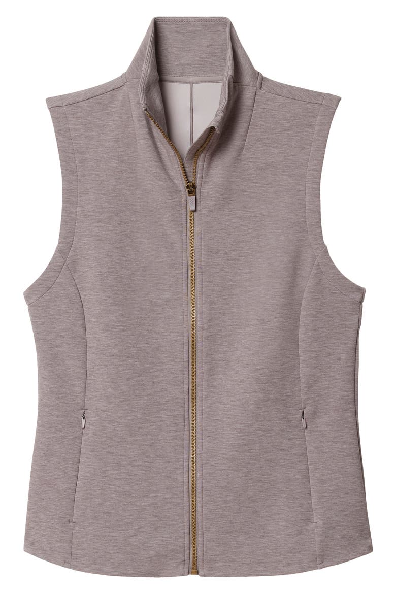 DreamGlow Zip-Up Vest, Alternate, color, TAUPE MIST