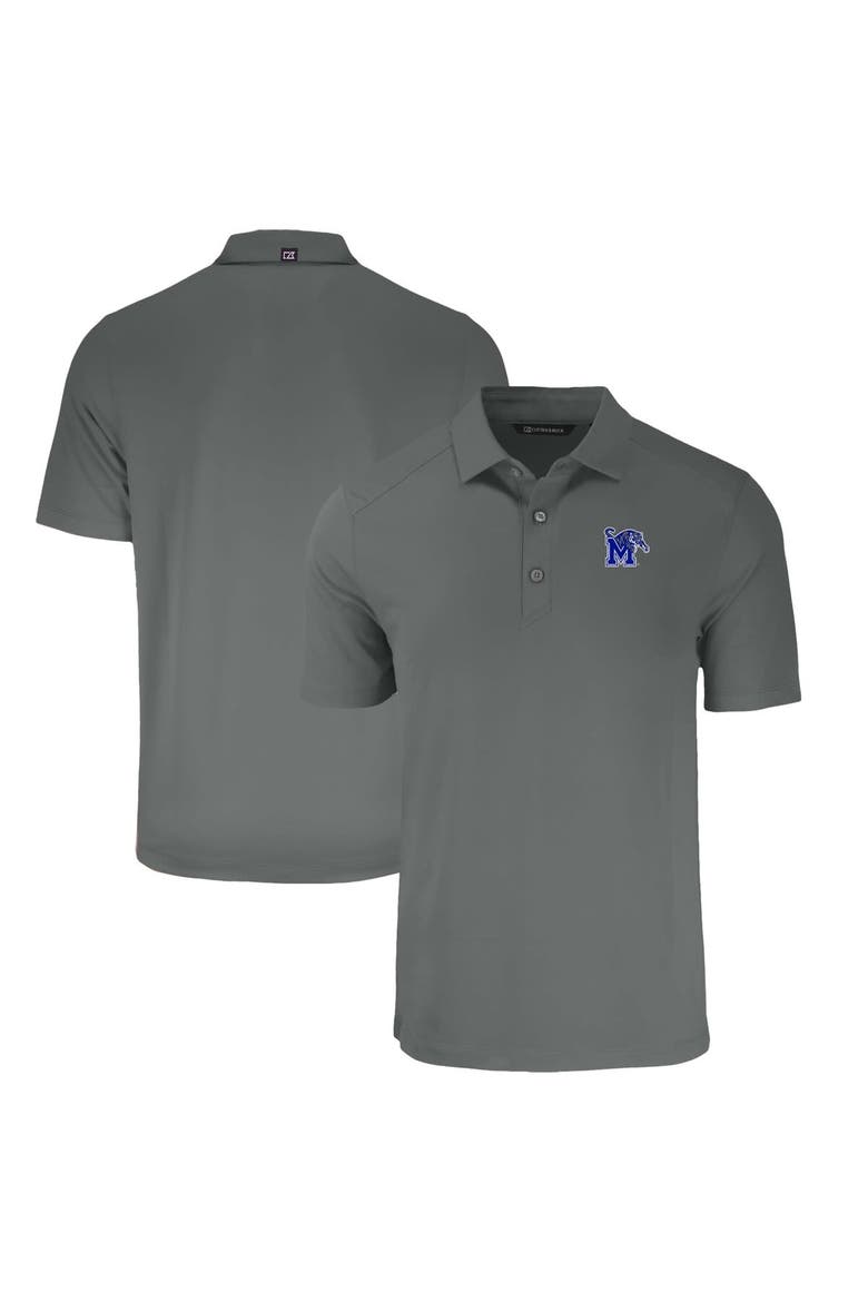 Men's Cutter & Buck Gray Memphis Tigers Big & Tall Forge Eco Stretch Recycled Polo, Main, color, Gray