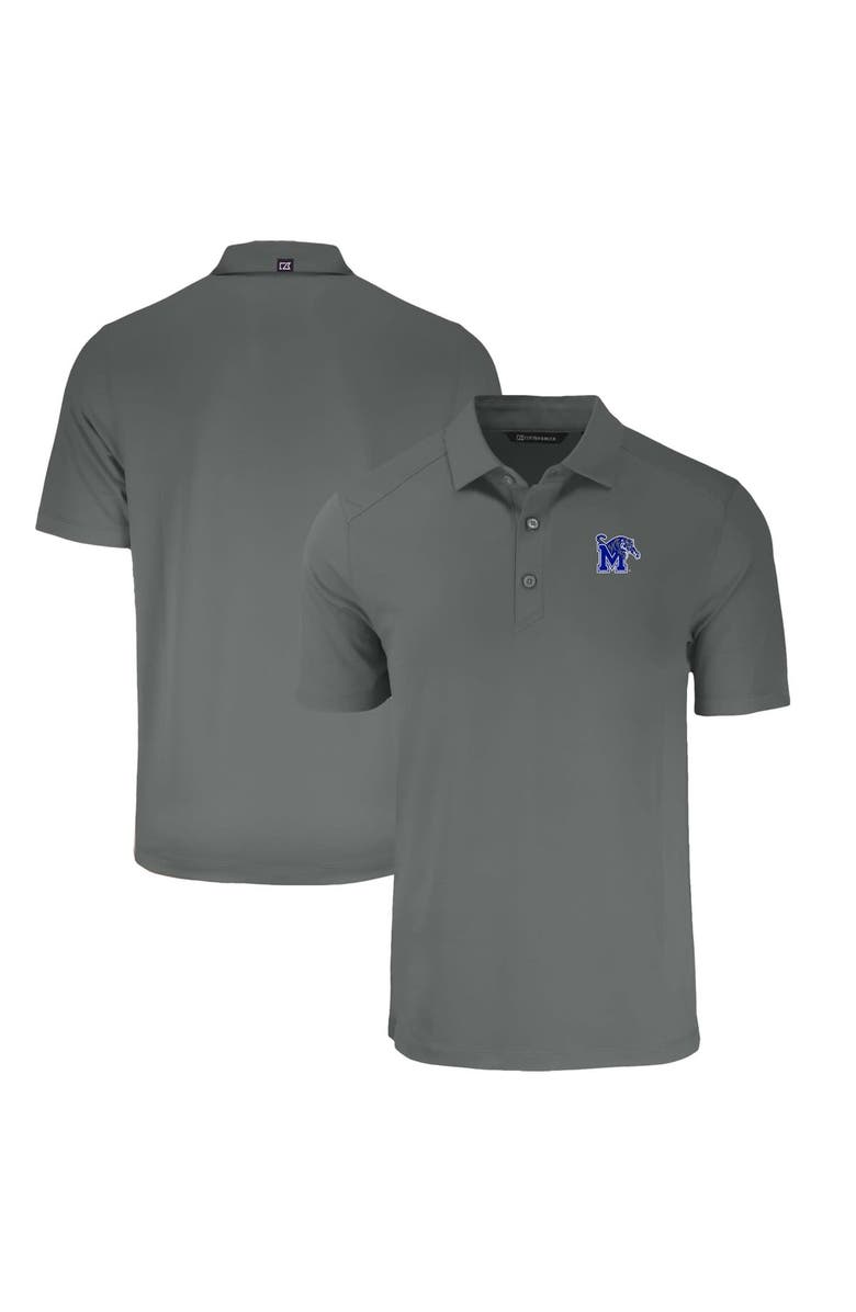 Cutter & Buck Men's Cutter & Buck Gray Memphis Tigers Big & Tall Forge Eco Stretch Recycled Polo, Main, color, 