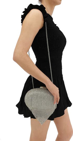 Bria Crystal Fringe Clutch