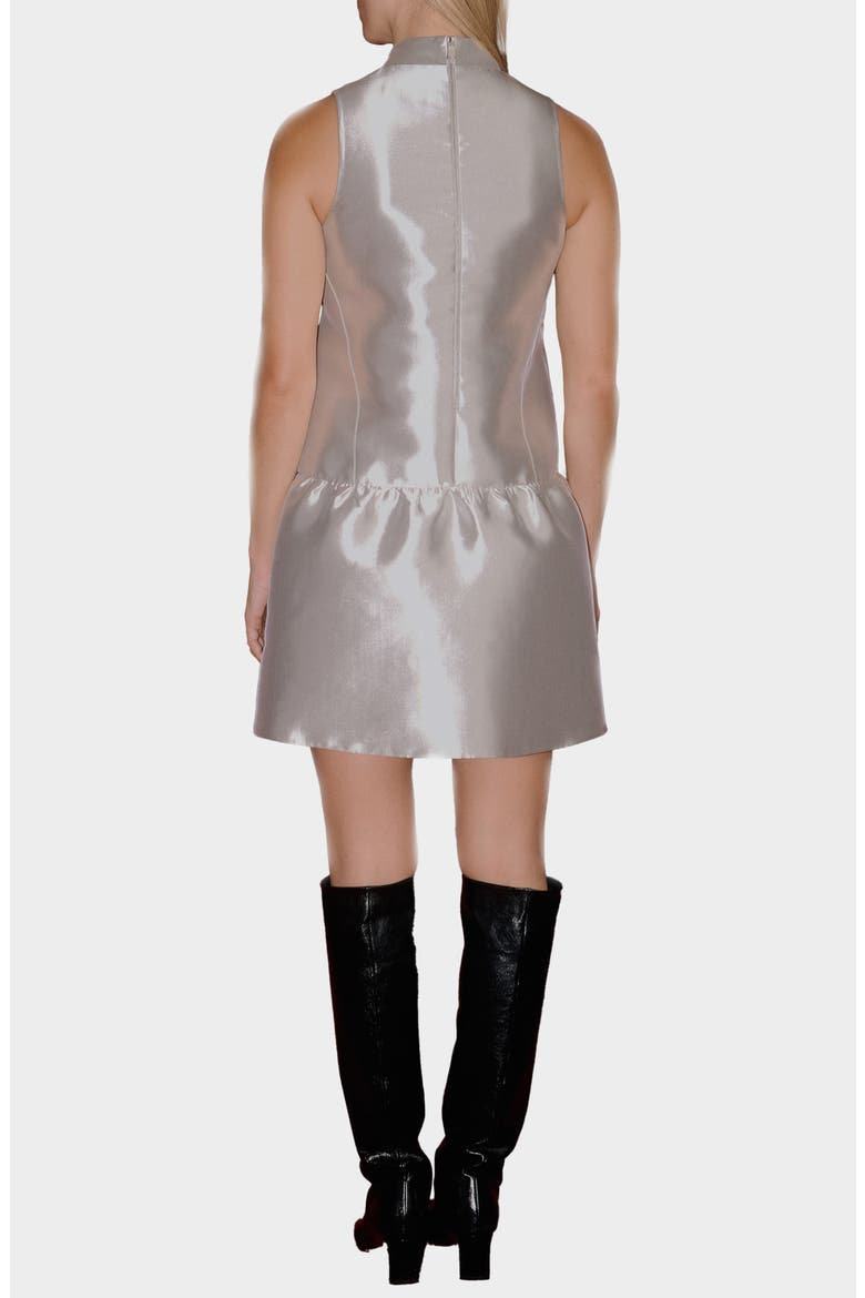 Blaze Sleeveless Satin Minidress, Alternate, color, SILVER