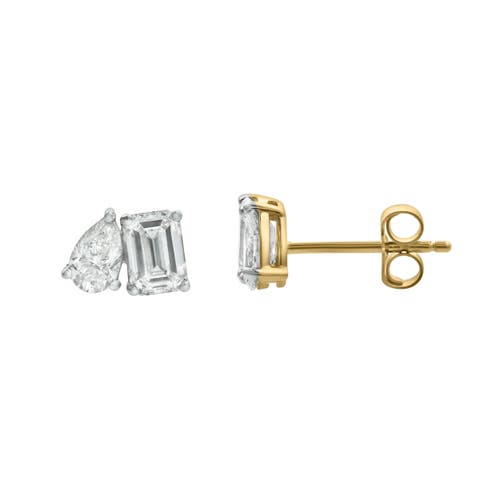 Luvmyjewelry Valessa 14k Gold Lab Grown Diamond Toi Et Moi Earrings In Gold