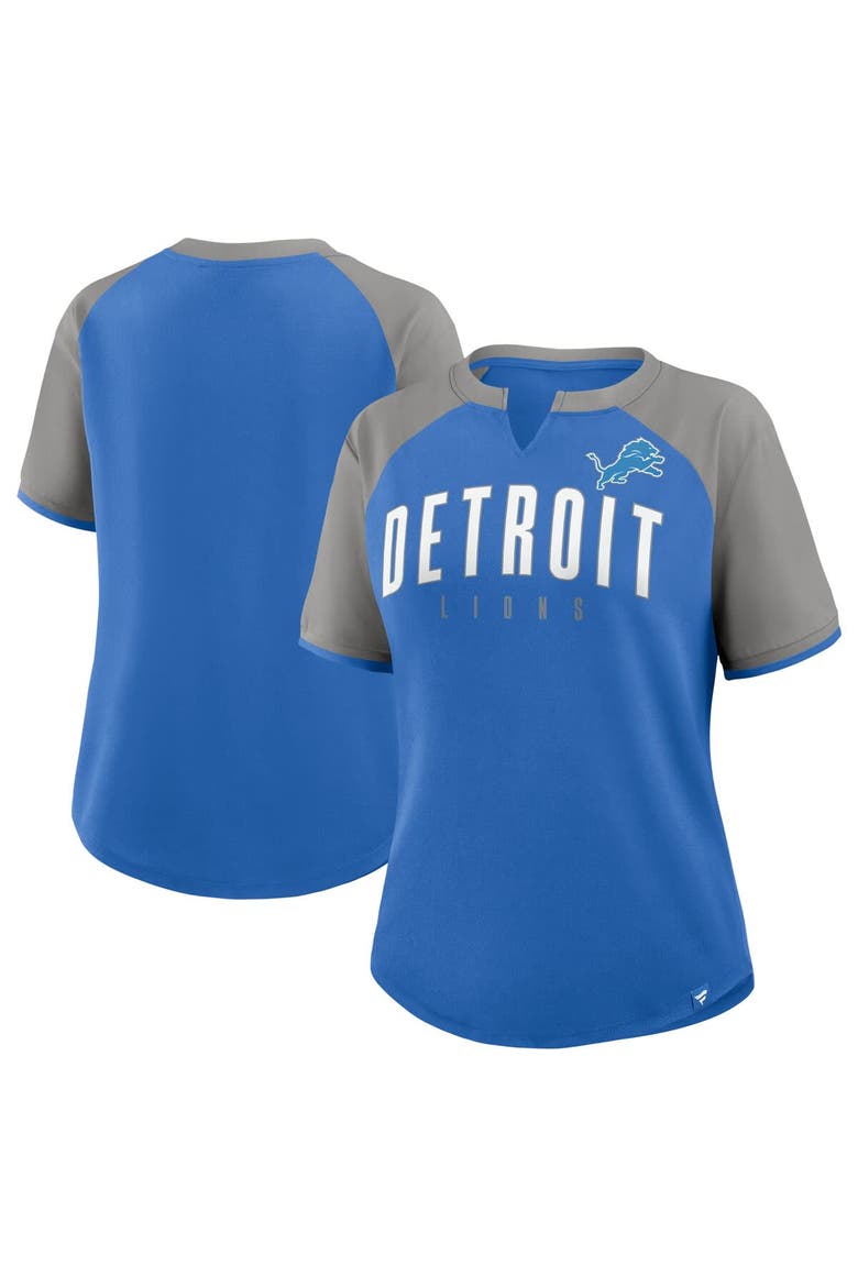 Women's Fanatics Blue/Silver Detroit Lions Height Advantage T-Shirt, Alternate, color, Blue