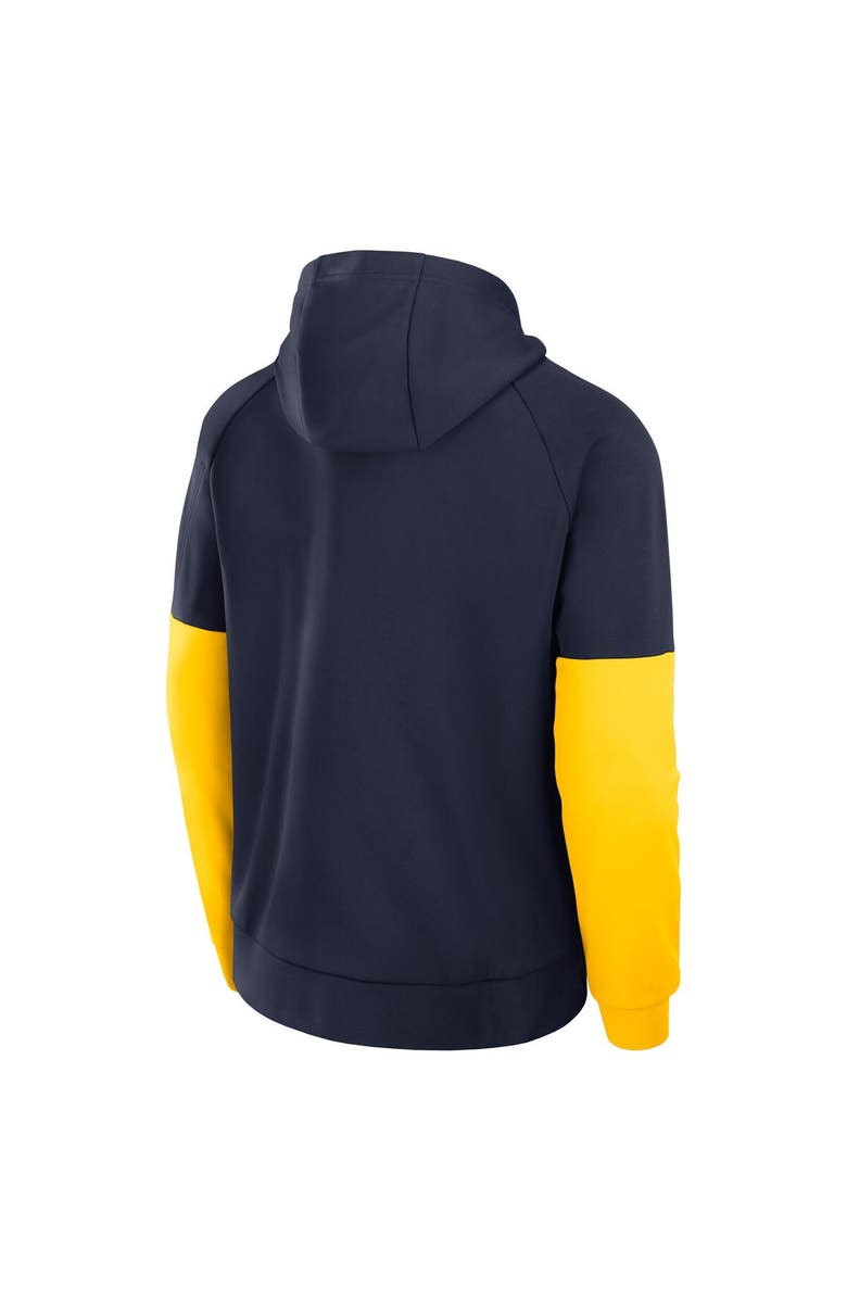 Jordan Brand Men's Jordan Brand Navy Michigan Wolverines Fitness Performance Pullover Hoodie, Alternate, color, Navy