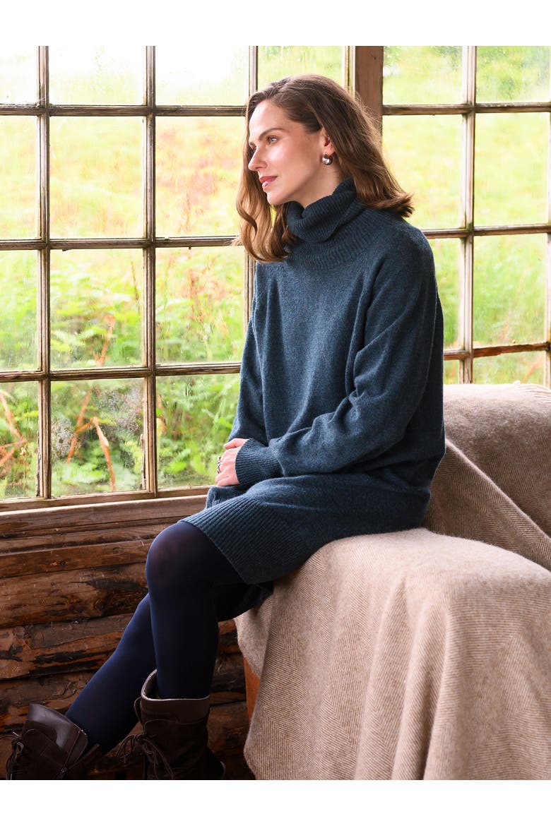 Geelong Turtleneck Midi Dress, Alternate, color, DEEP ICELANDIC BLUE