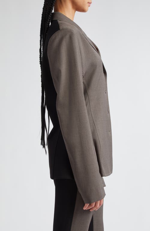 Helmut Lang Virgin Wool Jacket In Light Brown Melange - 21g