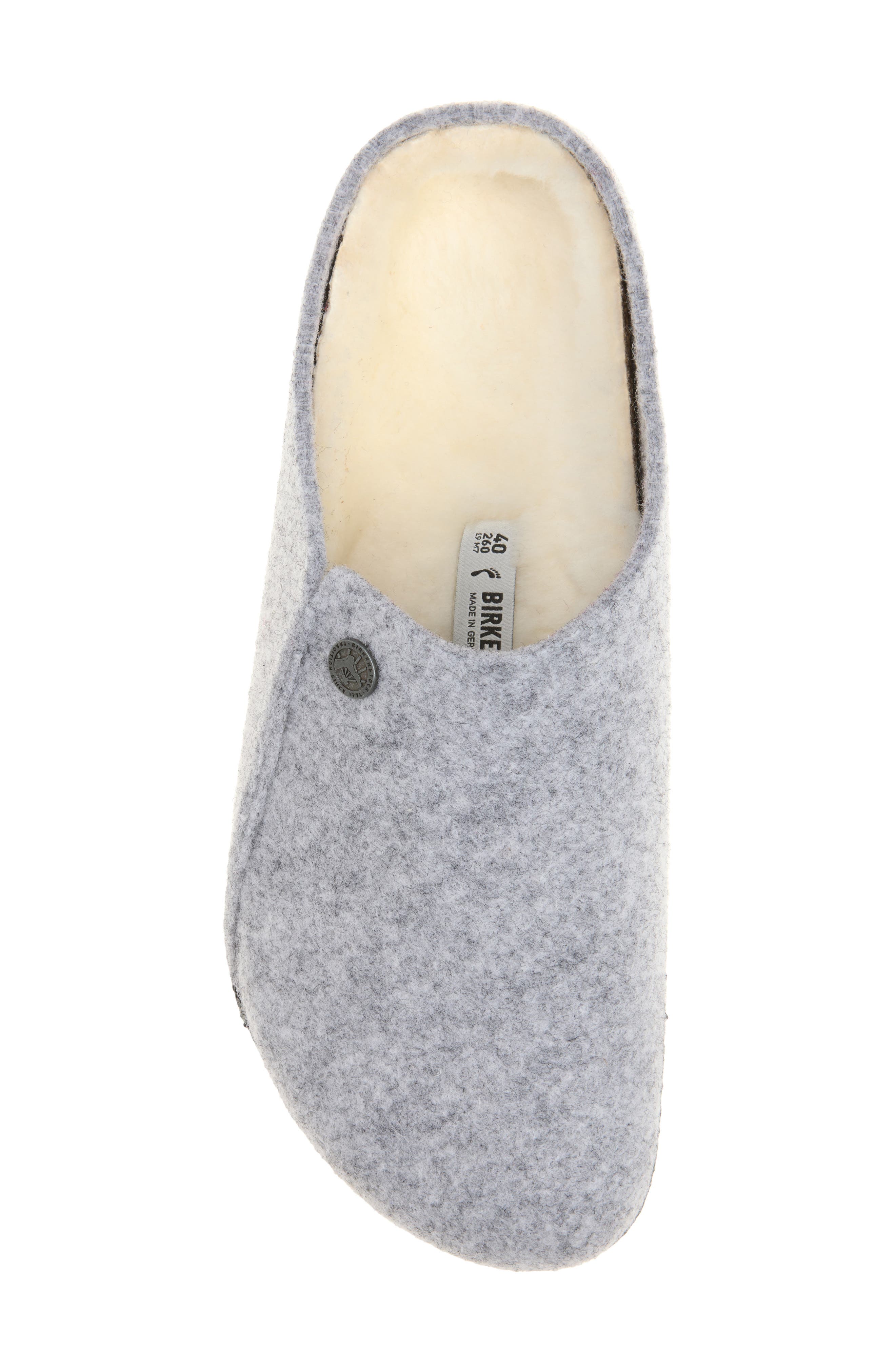 Zermatt Genuine Shearling Lined Slipper, Alternate, color, LIGHT GREY WOOL