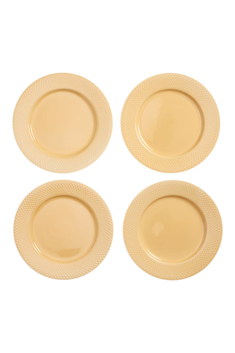 Rhombe Color Set of 4 Dinner Plates, Main, color, SAND