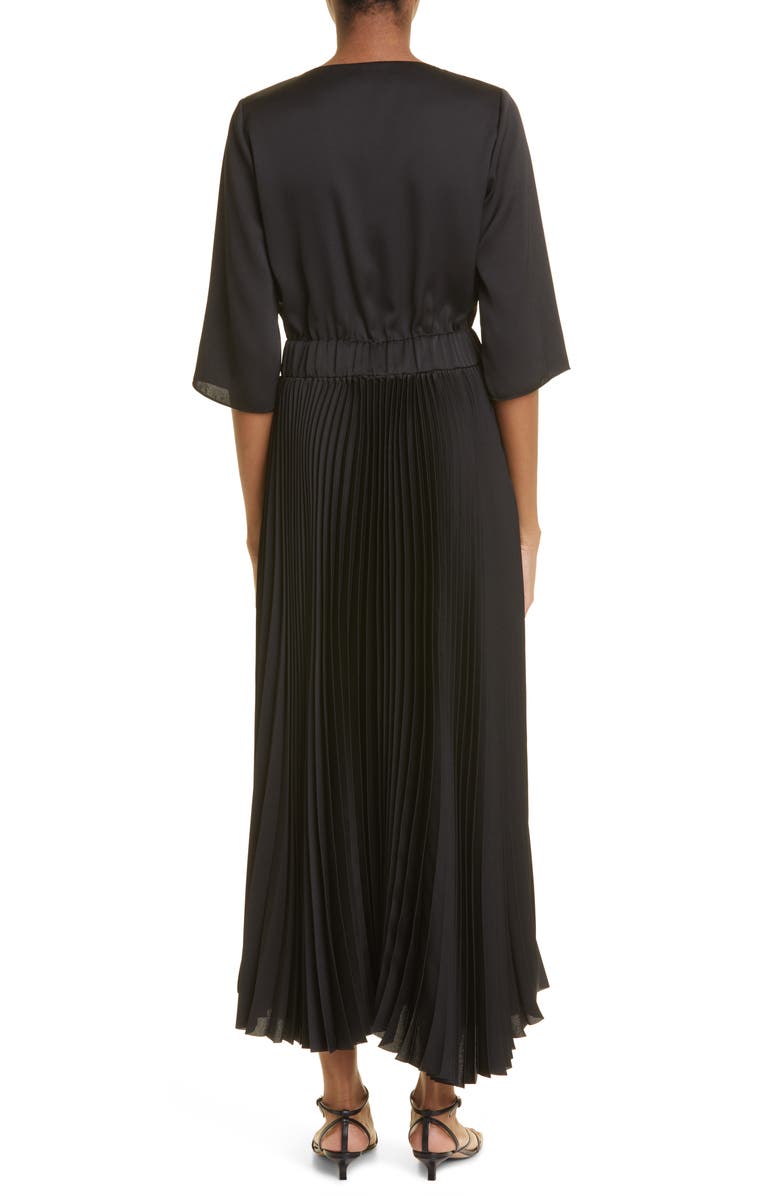 Fabiana Filippi Pleated Short Sleeve Dress, Alternate, color, 