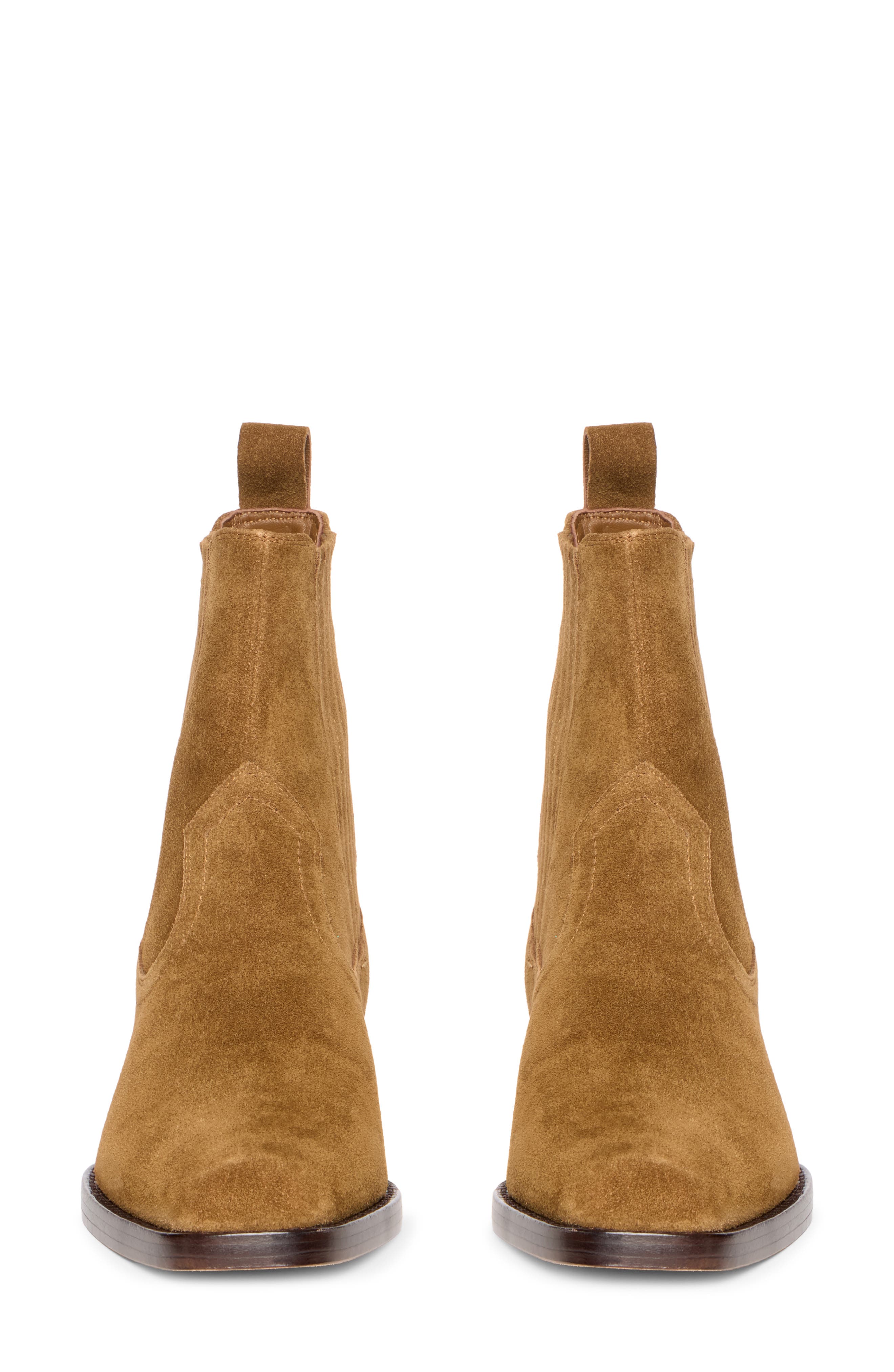 Greta Leather Bootie, Alternate, color, CHESTNUT