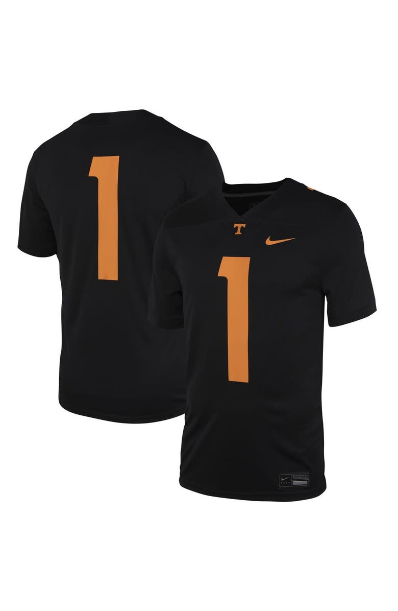 Nike Men's Nike #1 Black Tennessee Volunteers Dark Mode Game Jersey, Alternate, color, 