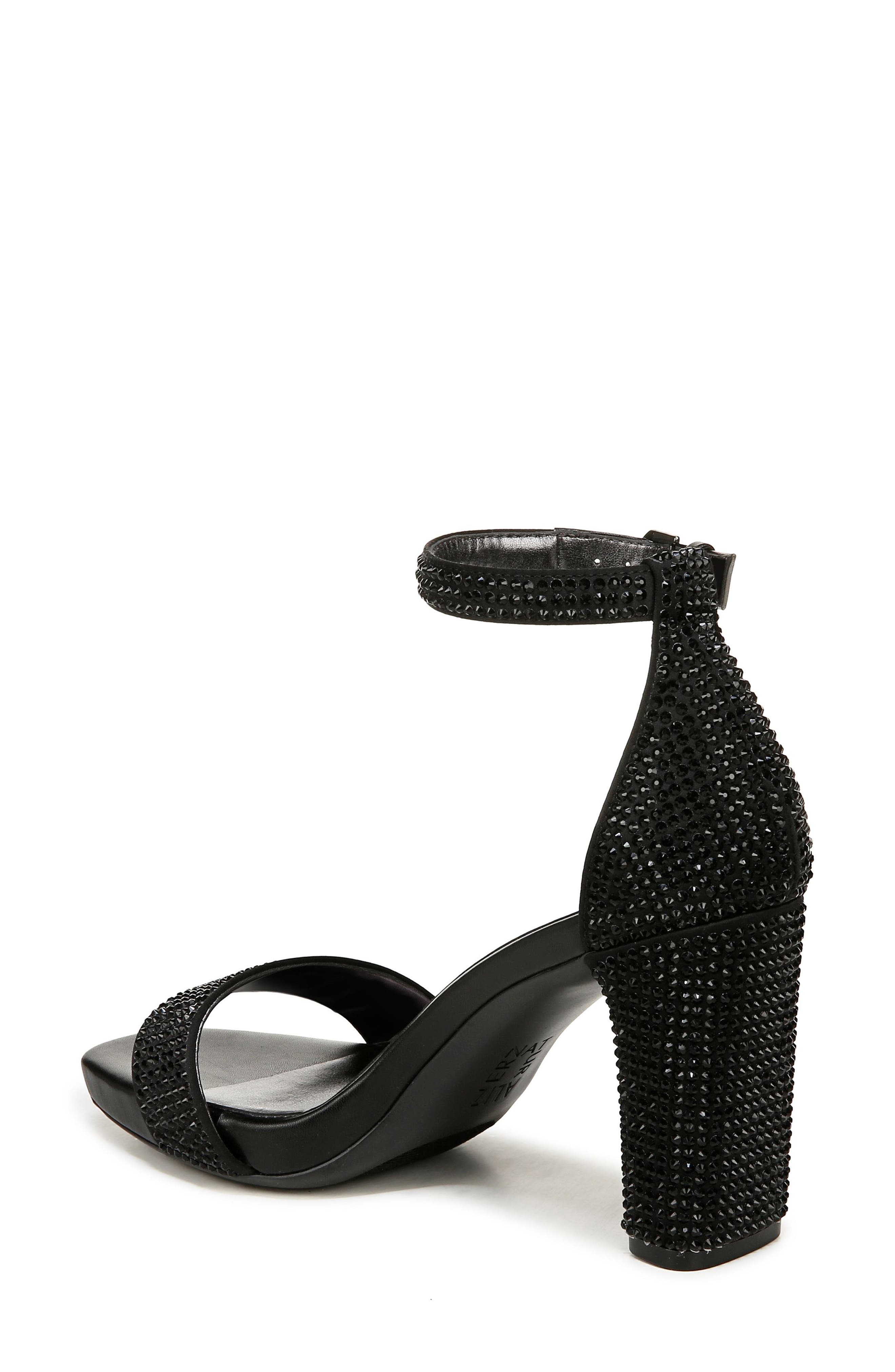 Naturalizer Joy Studded Ankle Strap Sandal, Alternate, color, Black