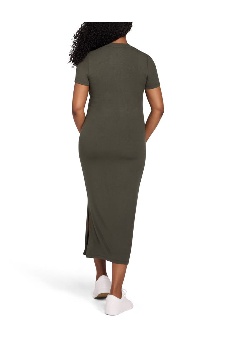 Crew Neck Short Sleeve Nursing Midi Dress, Alternate, color, Deep Depths