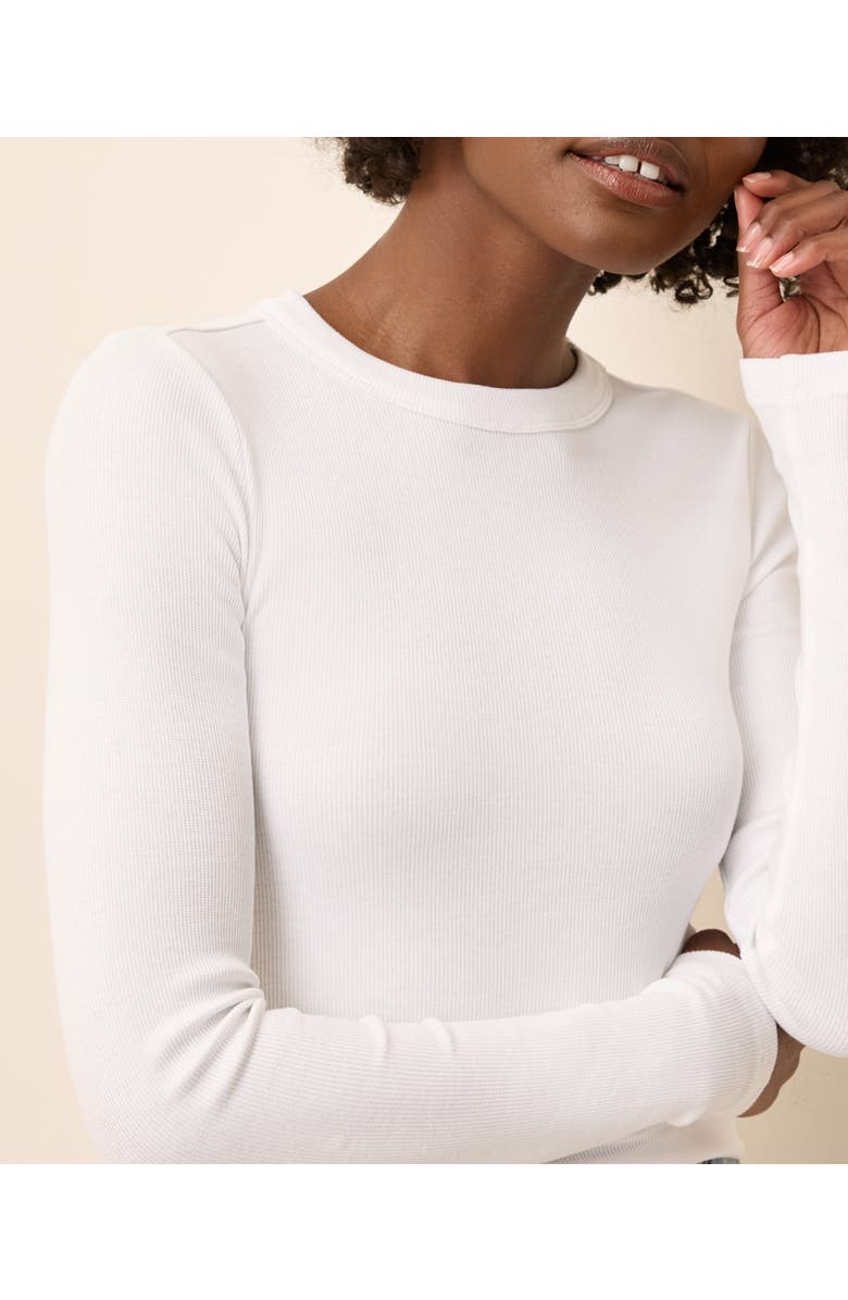 Pact Perfect Rib Long Sleeve Tee, Alternate, color, White