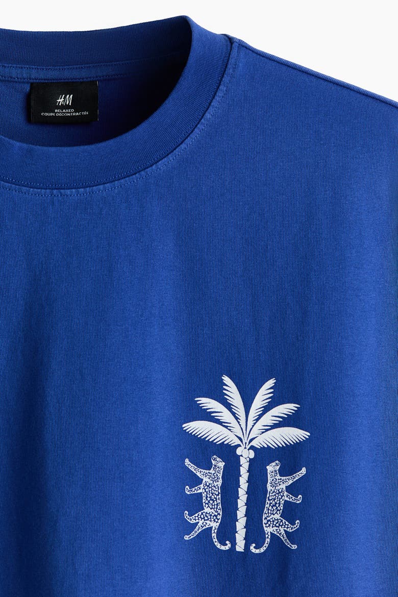 Relaxed Fit Printed Cotton T-shirt, Alternate, color, Blue/Hotel Imaginaire