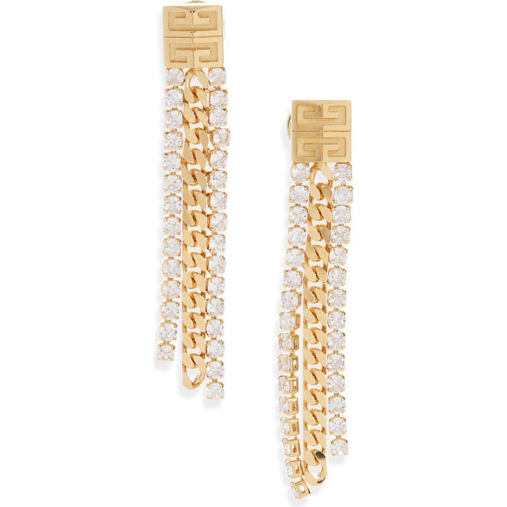 Givenchy 4G Crystal Chain Drop Earrings in Golden Yellow  product