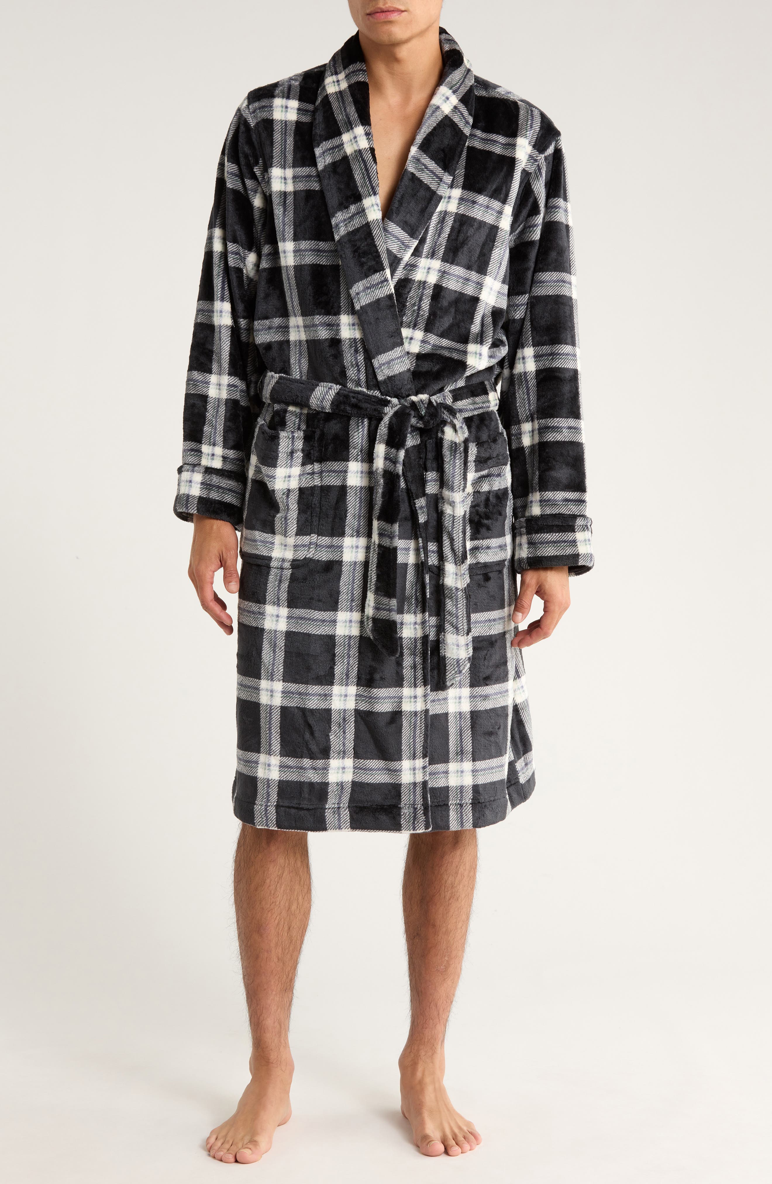 NORDSTROM RACK Patterned Plush Robe