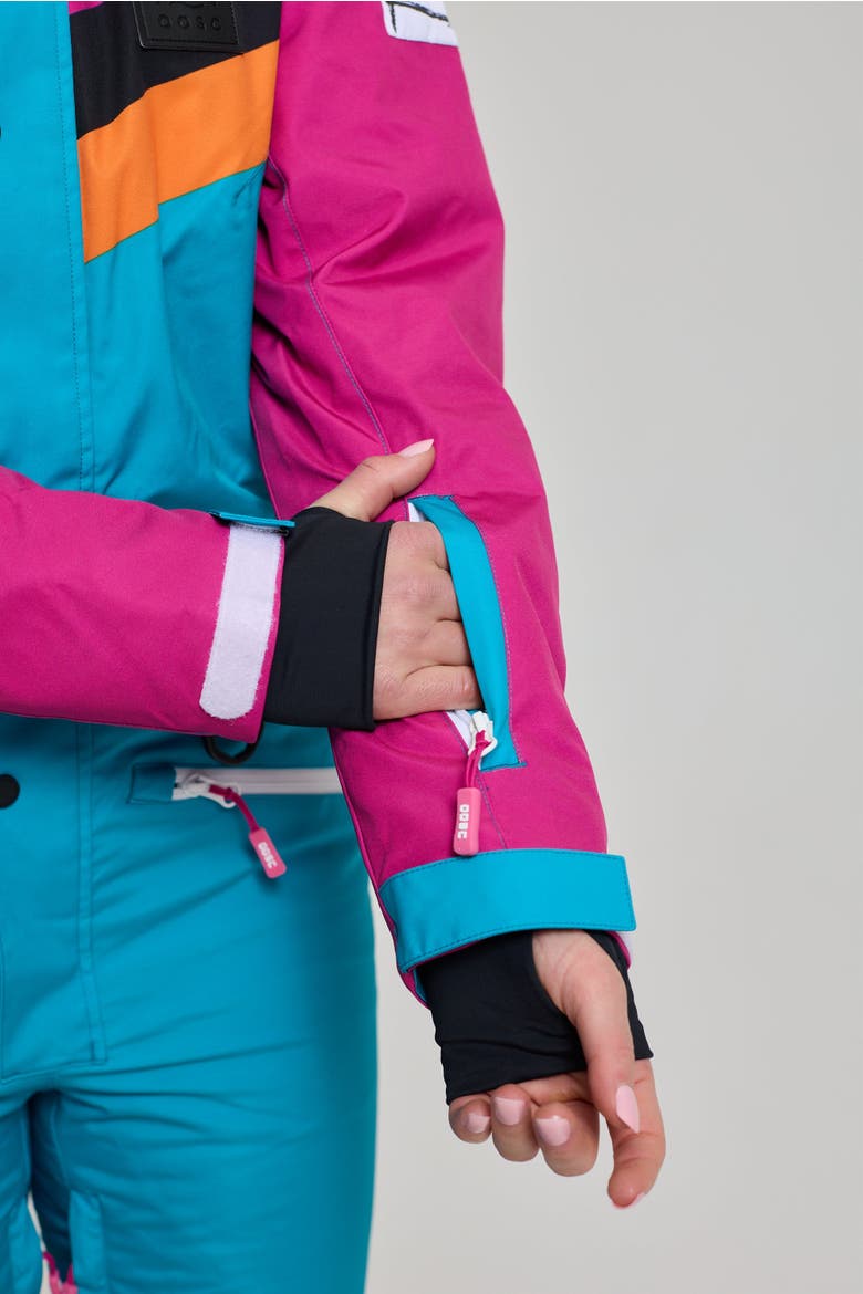 Exodus Women's Ski Suit, Alternate, color, Teal and scarlet