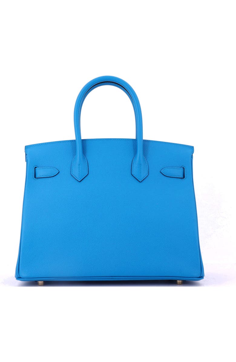 Pre-Owned Hermes Birkin Handbag Blue Epsom with Gold Hardware 30, Alternate, color, Bleu Zanzibar