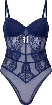 Hunkemöller Bronte Underwire Lace & Mesh Teddy