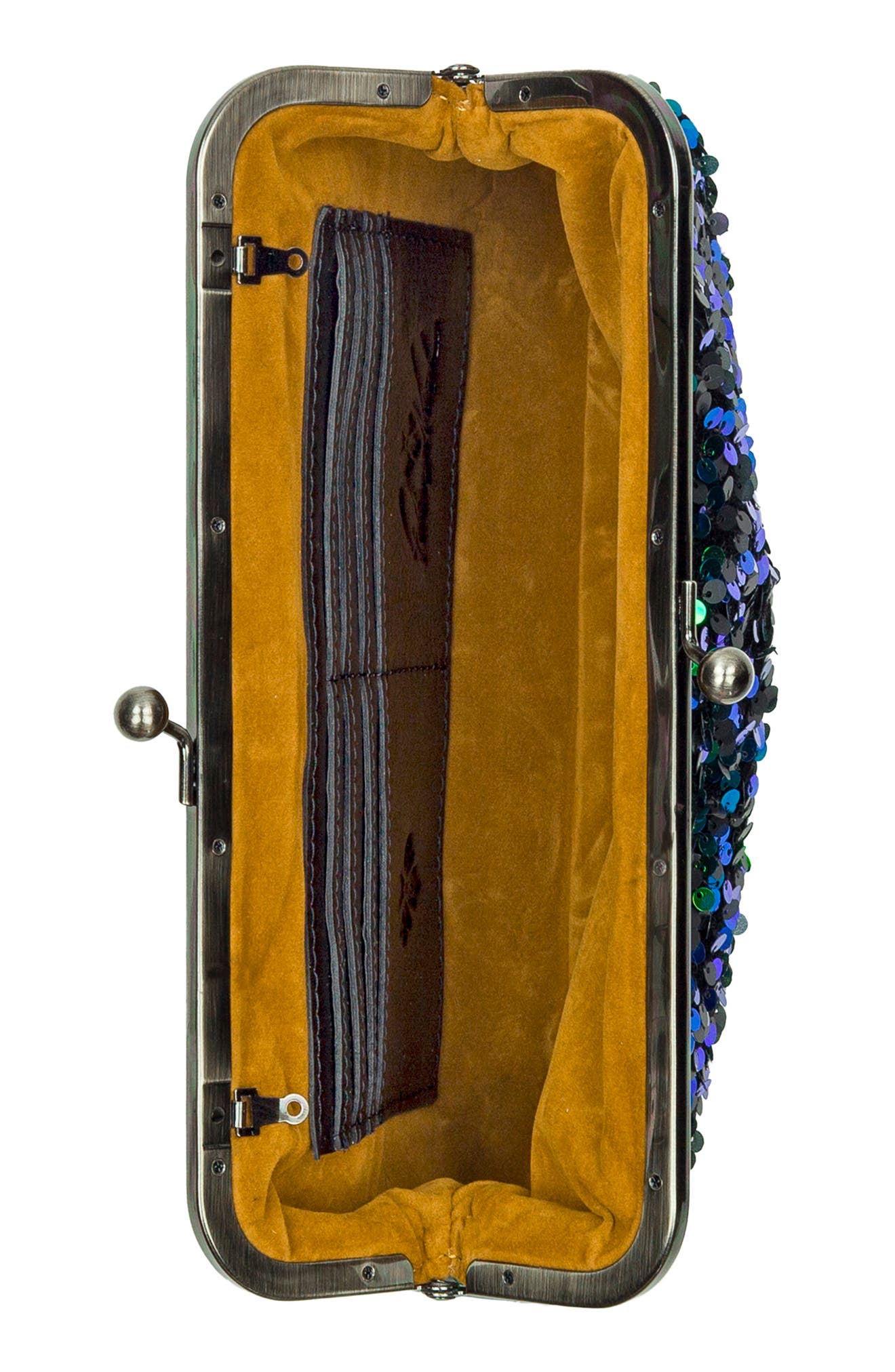 Patricia Nash Potenaz Sequin Frame Bag, Alternate, color, Dark Green