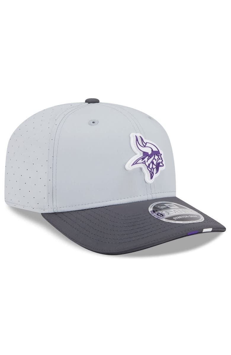 New Era Men's New Era  Gray/Graphite Minnesota Vikings 2025 NFL Training Camp 9SEVENTY Adjustable Hat, Alternate, color, 