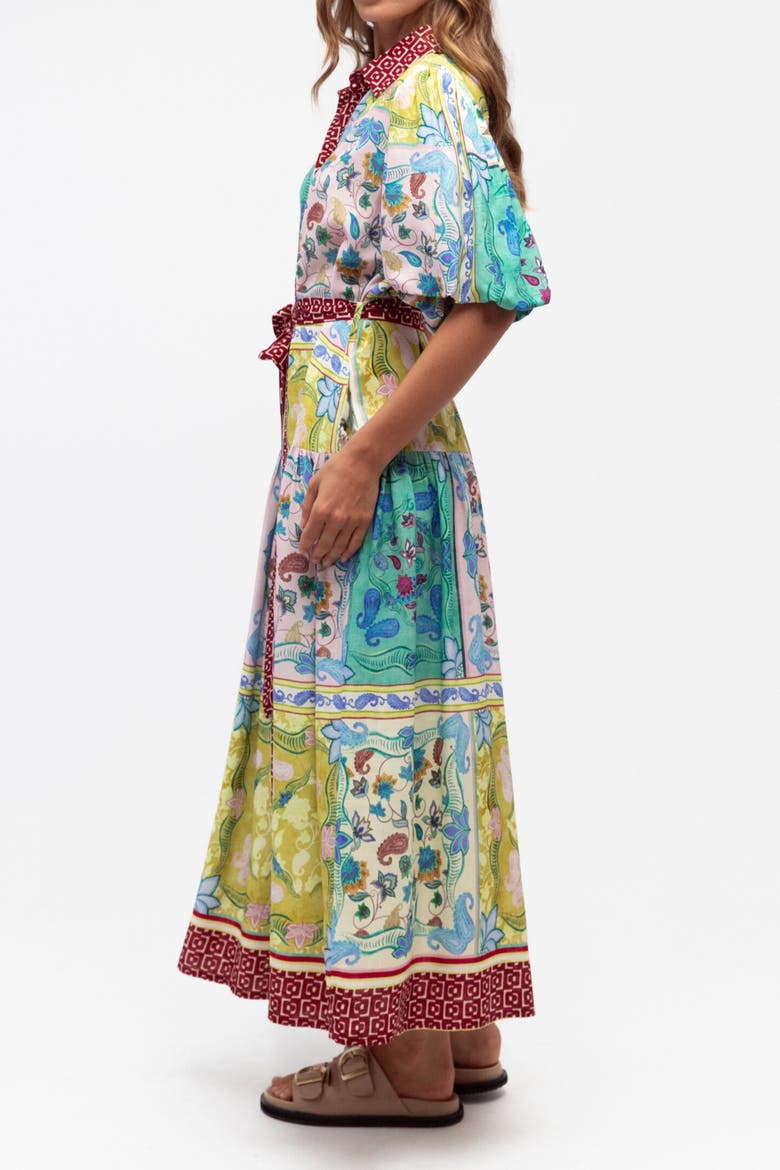 Garden Mosaic Maxi Dress, Alternate, color, Blue