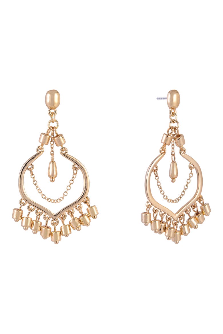 Chain Drop Earrings, Alternate, color, GOLD