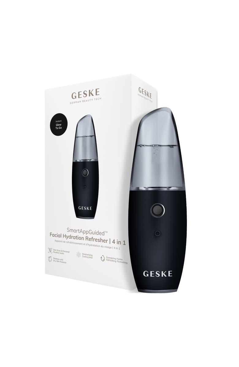 GESKE SmartAppGuided Facial Hydration Refresher | 4 in 1, Main, color, Black