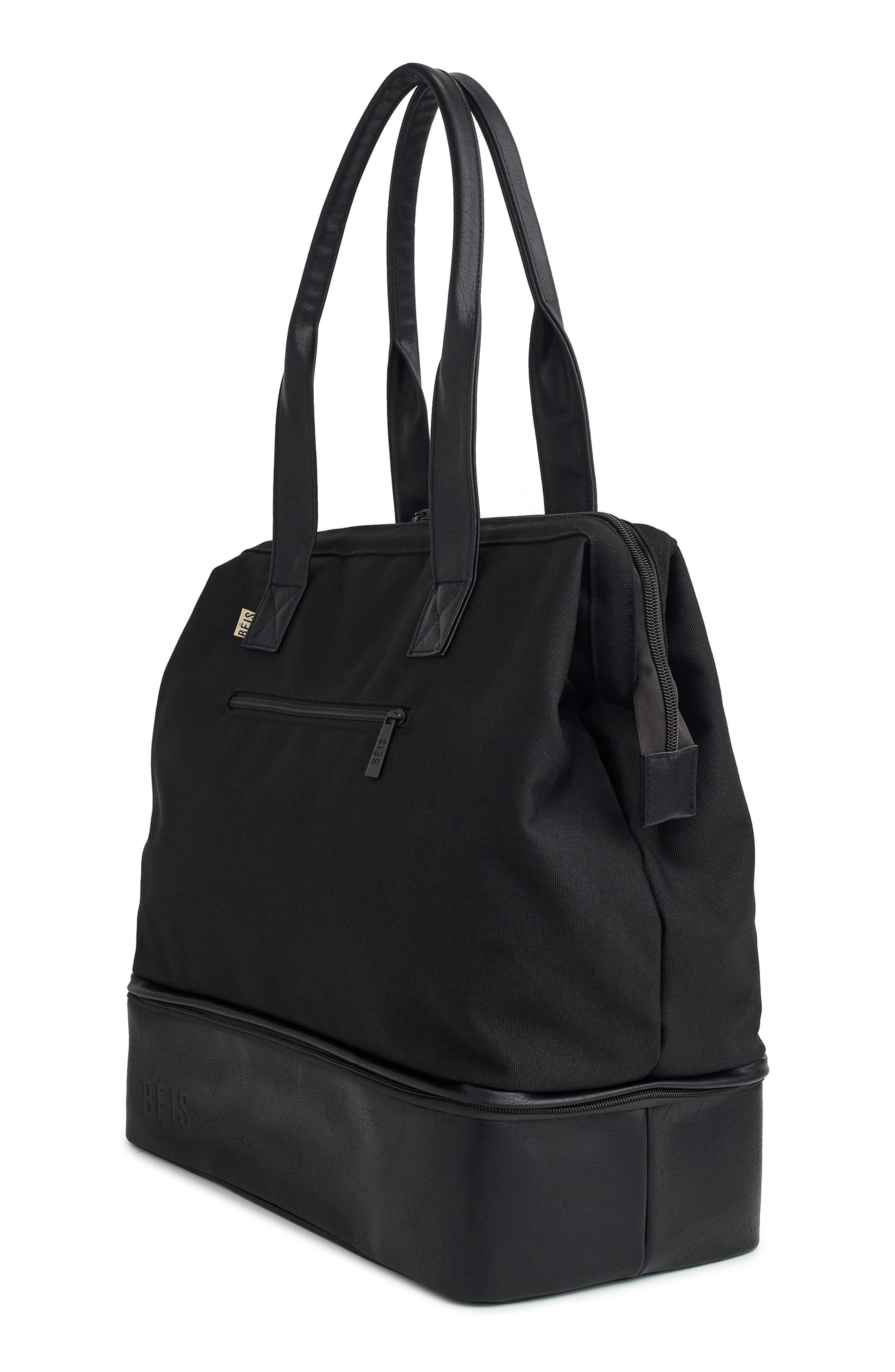 The Mini Weekend Travel Bag, Alternate, color, BLACK
